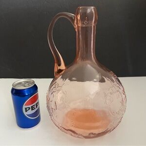 Vintage Rare Pink Glass Pitcher Italy